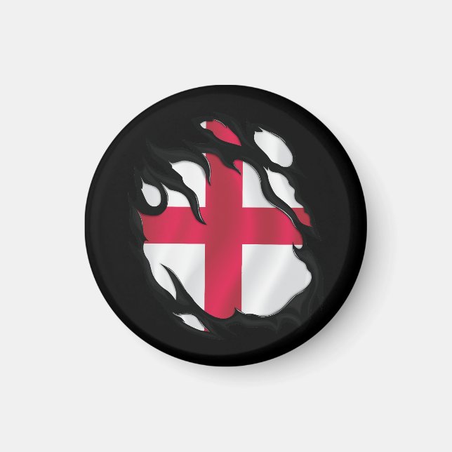 England Ripped Flag Magnet (Front)