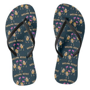 England Rocks Flip Flops
