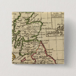 England, Scotland, Ireland 2 Inch Square Button