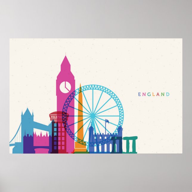 England Skyline Poster (Front)
