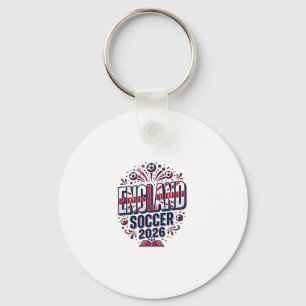 England Soccer 2026 Soccer Bold Country Typography Keychain