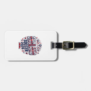 England Soccer 2026 Soccer Bold Country Typography Luggage Tag