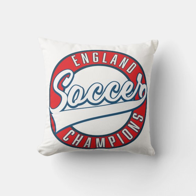 England Soccer Champions logo Throw Pillow (Front)