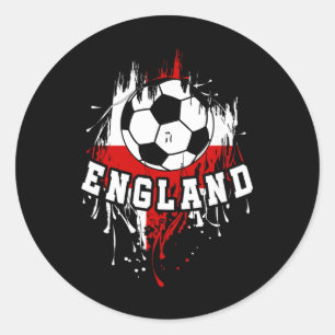 England Soccer English Footll England Futbol Classic Round Sticker