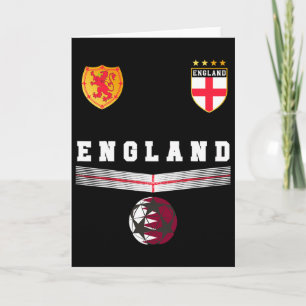 England Soccer Fans Jersey English Flag Footll Lov Card
