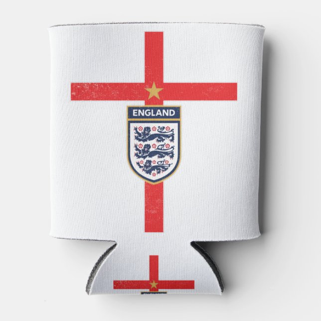 England Soccers Jersey 2020 2021 Football Team Can Cooler (Front)
