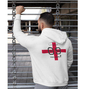 England St George Cross Patriotic Custom Name Hoodie