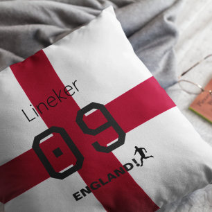 England St George Cross Patriotic Custom Name Throw Pillow