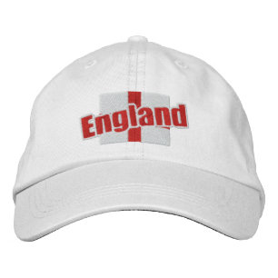 England St Georges Cross Patriotic Flag With Text Embroidered Hat