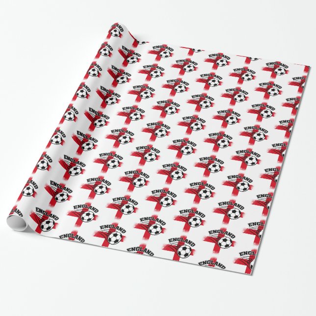 England Supporter's Football Wrapping Paper (Unrolled)