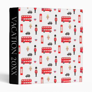 England Symbols Pattern Binder