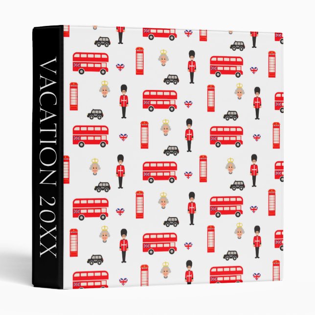 England Symbols Pattern Binder (Front/Spine)