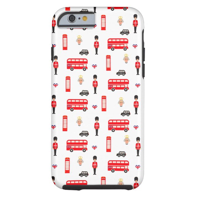 England Symbols Pattern Case-Mate iPhone Case (Back)