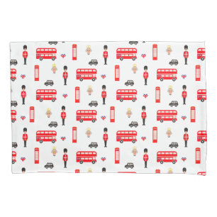 England Symbols Pattern Pillowcase