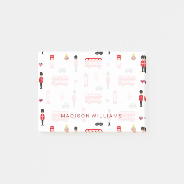 England Symbols Pattern Post-it Notes (Front)