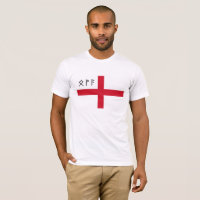 England T-Shirt - Flag with Anglo-Saxon Runes