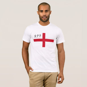 England T-Shirt - Flag with Anglo-Saxon Runes