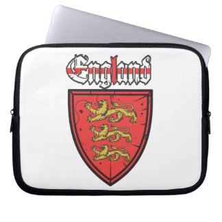 England Three Lions Wooden Shield Laptop Sleeve