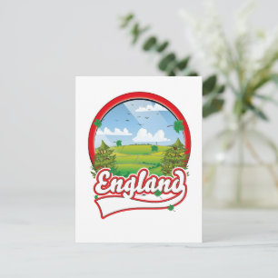 England Travel logo Holiday Postcard
