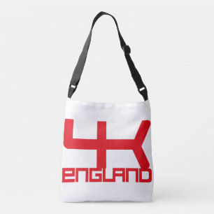 ENGLAND VER UK FLAG TEXT BY MASANSER PIXELAT CROSSBODY BAG