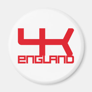 ENGLAND VER UK FLAG TEXT BY MASANSER PIXELAT MAGNET