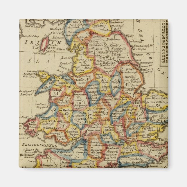 England, Wales 6 Magnet (Front)