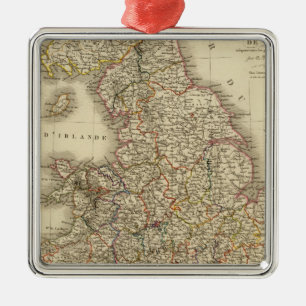 England, Wales Metal Ornament