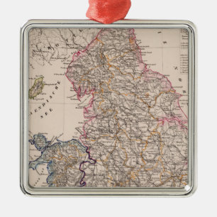 England, Wales Metal Ornament