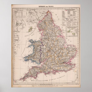 England, Wales Poster