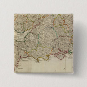 England, Wales, south 2 Inch Square Button