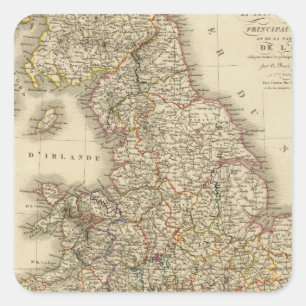 England, Wales Square Sticker