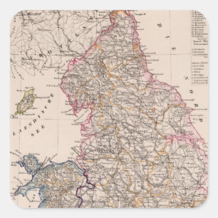 England, Wales Square Sticker