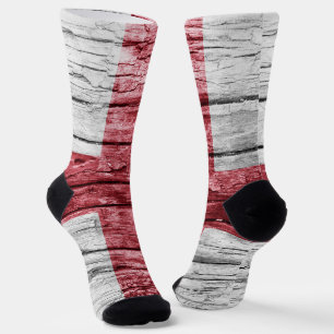 England wooden flag socks