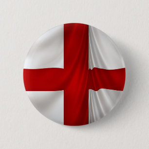 England's St George Cross Patriotic Flag 2 Inch Round Button