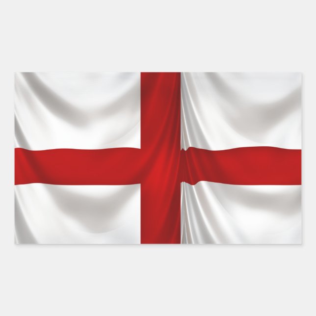 England's St George Cross Patriotic Flag Sticker (Front)