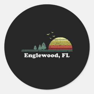 Englewood Florida Home Print Classic Round Sticker