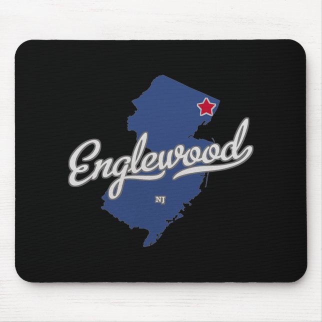 Englewood New Jersey Nj Map  Mouse Pad (Front)