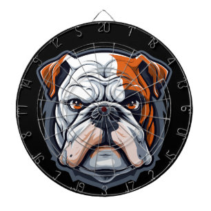 Englische Bulldogge – Stilvolles Portrait Design Dartboard
