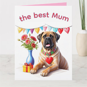 Englische Dogge Mastiff best Mum Card