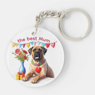 Englische Dogge Mastiff best Mum Keychain