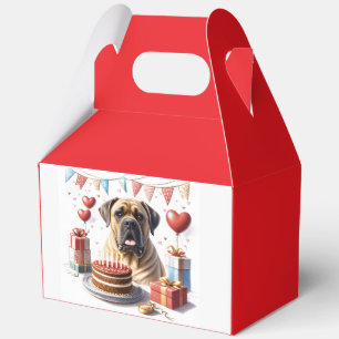 Englische Dogge Mastiff Birthday Favor Box