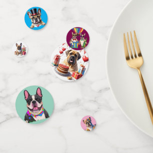 Englische Dogge Mastiff Bulldogge Birthday Confetti