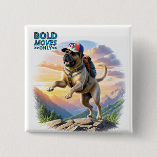 Englische Dogge Mastiff Gebirge Hoodie 2 Inch Square Button