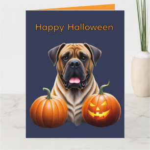Englische Dogge Mastiff Halloween Card