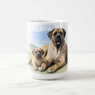 Englische Dogge Mastiff mit Kind Coffee Mug