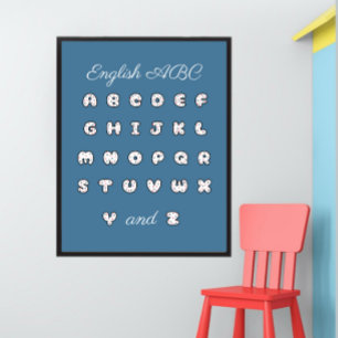 English ABC Alphabet Poster for Kids