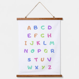 English alphabet hanging tapestry