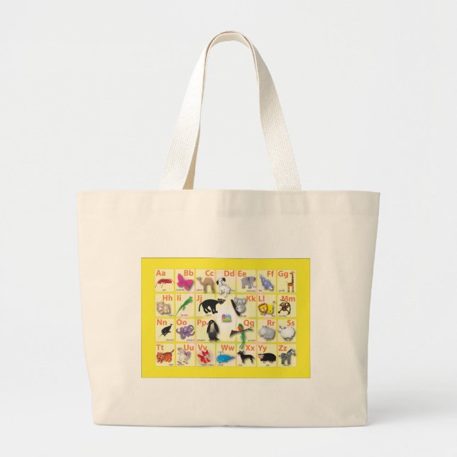 English Alphabet Large Tote Bag (Front)