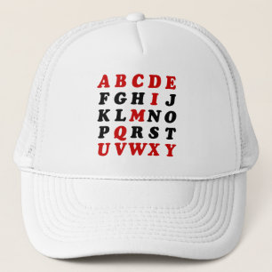 English Alphabet Trucker Hat