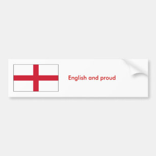 English and proud bumper sticker